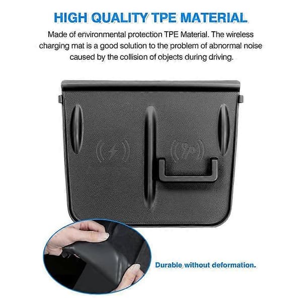 For Model Y Model 3 2021 2022 Center Console Wireless Charger Mat - Wireless Charging Mat Anti-Slip
