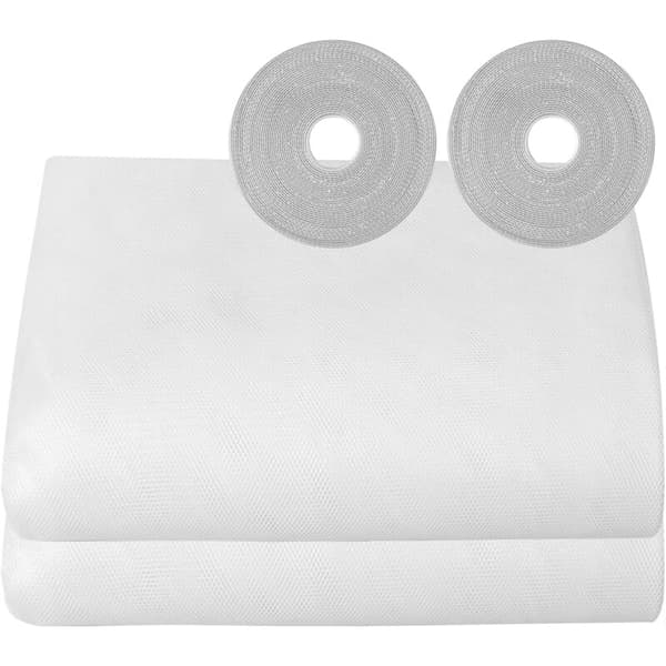 Fönsternät 2-pack 150x200cm Självhäftande Justerbart Insektsnät (vitt)
