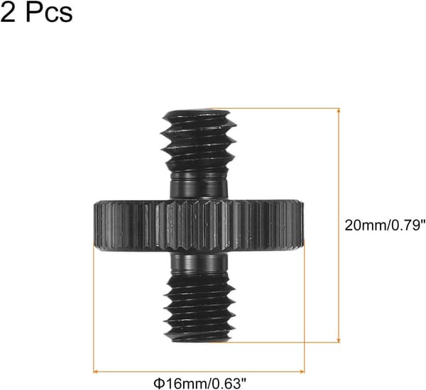 2 STK Mikrofonstativadapter 1/4 Han til M6 Skruegevind til Mikrofon Kamerastativmontering size_name 100mmx10mm
