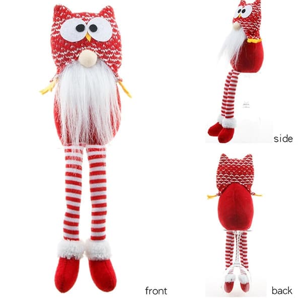 2 st Ugglegnome-prydnader Stickade Ugglegnome-prydnader för tecknade svenska tomte-uggleleksaker Kramgoa So-lingling Som visas As Shown