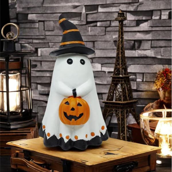 Ghost Statue, Cheeky Resin Ghost Figure, Spooky Ghost Ornament, Spooky Resin Ghost Ornaments