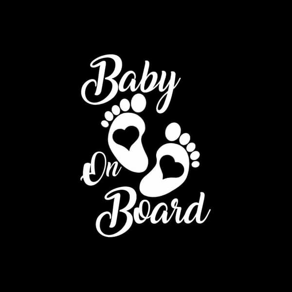 Varningsbilsticker, Baby Car Window Vinyl Dekal Sticker 12.2*17