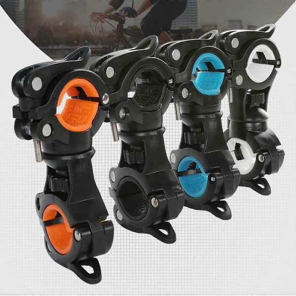 Universal Bicycle Flashlight Holder 360° Rotatable Flashlight Clips Bike Light Stand Clamps for Cycling