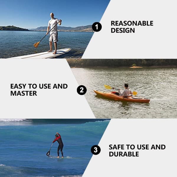 Adjustable Aluminum Alloy Outdoor Boat Paddle with T-Handle, Telescopic Lightweight Kayak Paddle