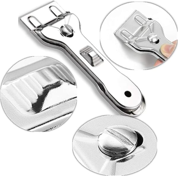 Rostfritt stål Non Scratch Hob Scraper Används för golvcement Keramiska plattor Induktionskokare Yta Glas