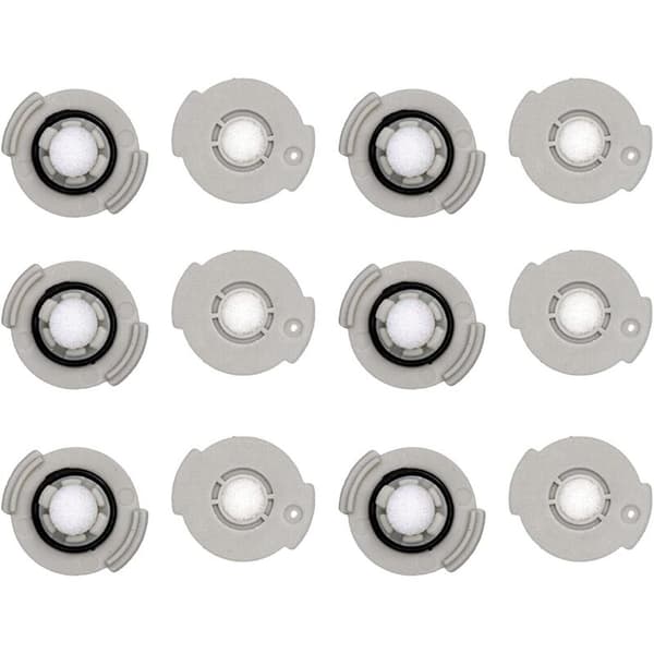 12 kpl vesisuodatinsarja, yhteensopiva Xiaomi Roborock S6, S6 Pure, S6 Max, S5, E5, E4, E35, E25, E20 kanssa, harmaa
