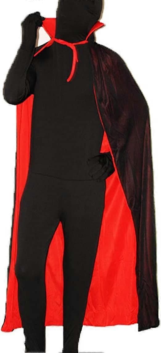 Vampyrkappe med ståkrage, vendbar til Halloween-kostume, temafest, cosplay