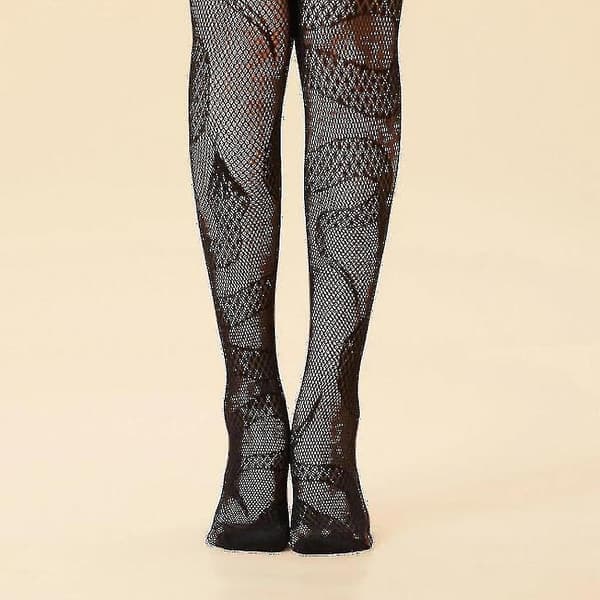 Women Sexy Fishnet Stockings Evil Snake Jacquard Patterned Anime Pantyhose