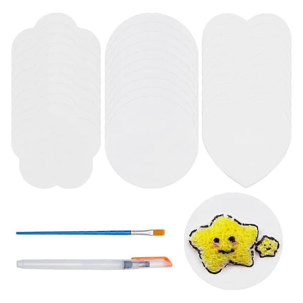 Foam Textured Paper 3D Drawing Magic Canvas Sponge with Water Brush