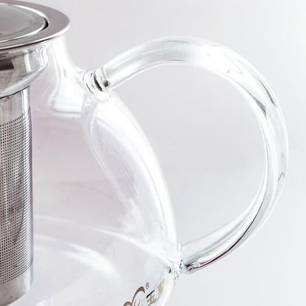 Glastekande med filter i rustfrit stål - 0,8 L Transparent