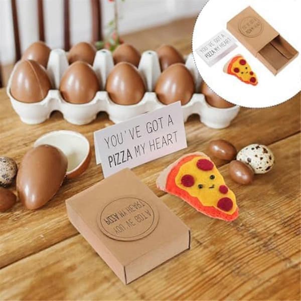 Mini Pizzakartonger Vänskapsinspirerad Mini Pizza Leksak Presentförpackning - Söt Nyhetspresent