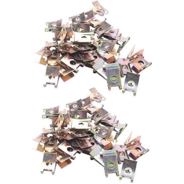 100 stk bilskrue U-clips metalfjeder bronze