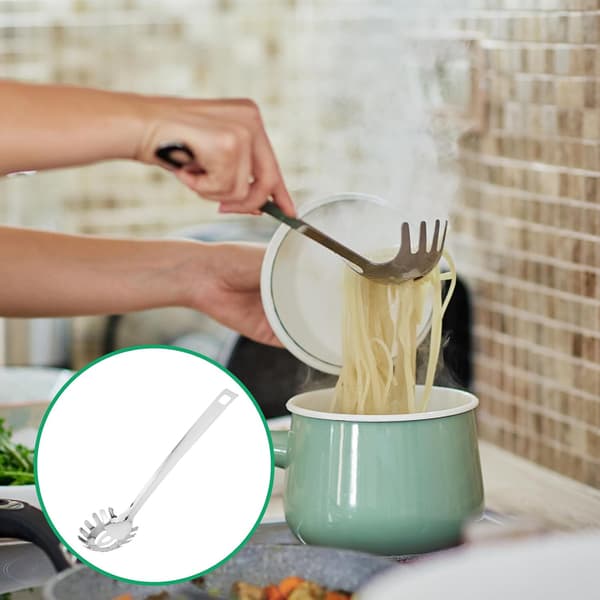 Spaghettiske med multifunktionelt design og nudelsi i rustfrit stål til at si suppe