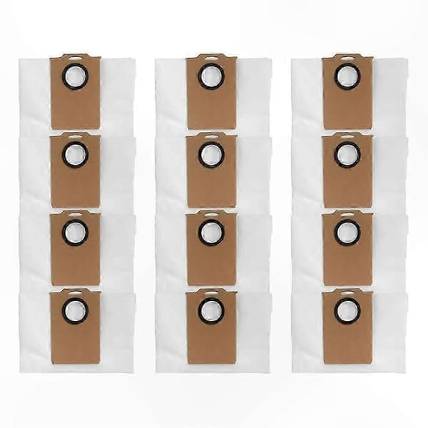 Dammpåse för Dreame Mova E20 Plus, Proscenic Q8 Max, Trouver E20 Pro Plus, Honor Choice R3 Plus dammsugare vit, 12 st 12PCS
