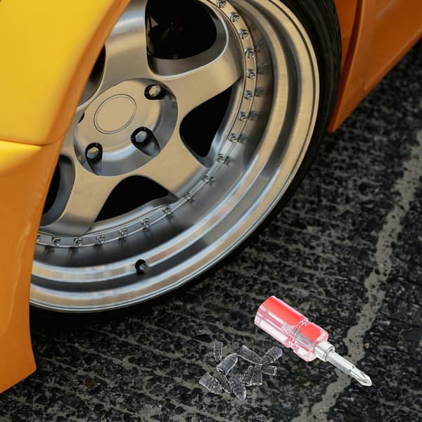 Tire Repair Kit 10 Pcs with Screwdriver Professional Rubber Tire Nails