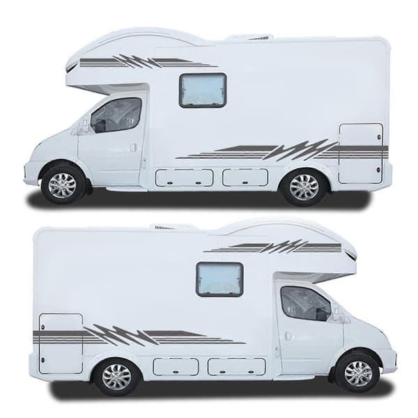 RV Sticker Caravan Travel Trailer Camper Van Stripes Graphic Decals Car Decals Car Decoration Sticker (FMY) Solid Normal Solid Normal