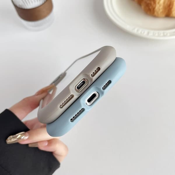 (Blå, for iPhone 14) Søtt katteøre transparent mobilskall kompatibelt med iPhone 14-skall