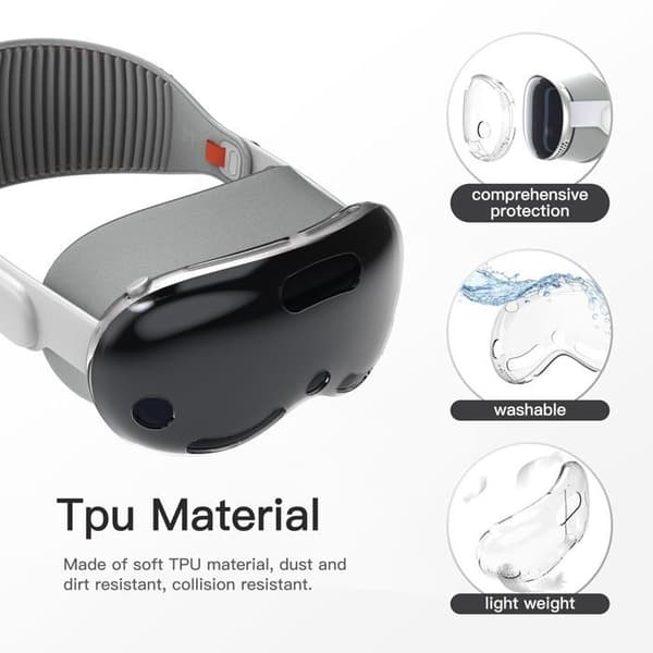 TPU protective case compatible with Apple Vision Pro, pink VR accessory