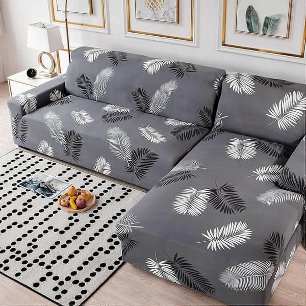 Sofatrekk, stretch sofatrekk jacquard sofatrekk (fjær, 1-seters sofatrekk: 90-140cm)