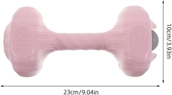 2 kg Pink Water Dumbbells (1 kg Each) - Refillable Soft Non-Slip Portable Hand Weights