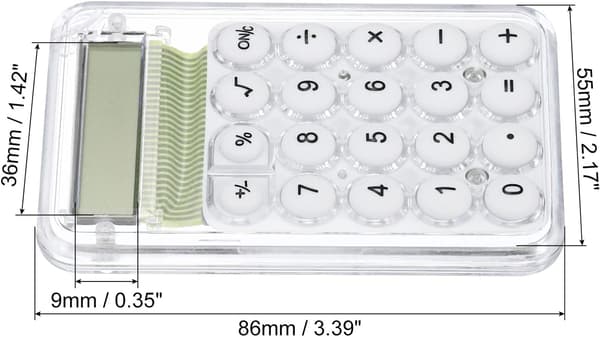 Desktop Calculator, Large 8-Digit LCD Display Mini Pocket Portable Desktop Calculator Standard Function for Home Office Style White White