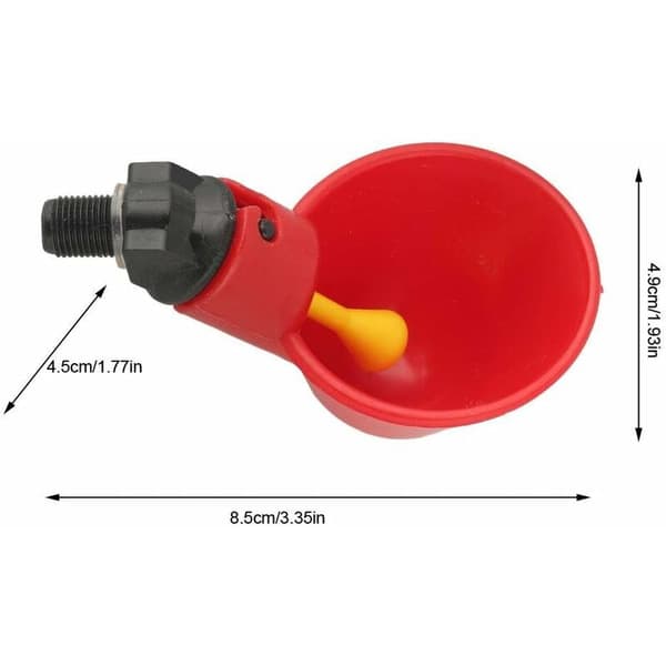Chicken Drinker, 10 Pcs Automatic Chicken Coop Automatic Waterers for Chicken Duck Poultry Drinking Cups Drinker Feeder for Livestock