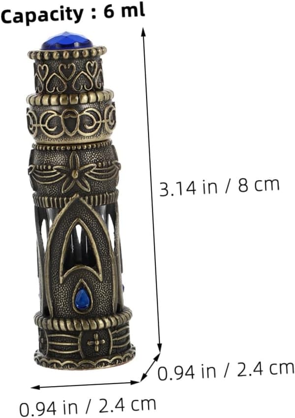 2 st påfyllningsbara parfymflaskor i glas med legeringslock, läckagesäkra resebehållare för eteriska oljor
