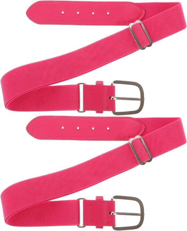 2 st justerbart ungdomsbaseballbälte elastiskt softballmidjeband rosa töjbart bälte 60-80 cm
