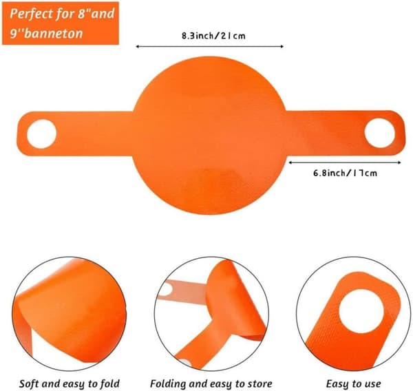 Oransje - Silikonbakematte, sklisikker silikonbakematte, vaskbar og gjenbrukbar, silikonbrødmatte