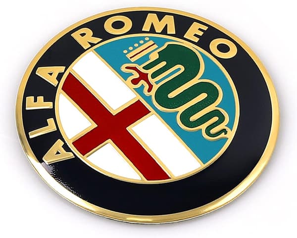 2 stk (Guld) Bilpynt Emblem Mærke, til Alfa Romeo Giulietta Giulia