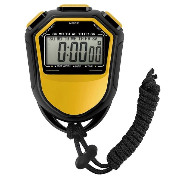 Waterproof Stopwatch Digital Handheld LCD Timer Chronograph Sports Counter with Strap for Swimming