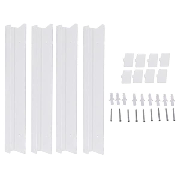 4 pcs Acrylic Transparent Floating Shelf, Invisible Wall Shelf, Modern Display Toy Organizer Record Holder