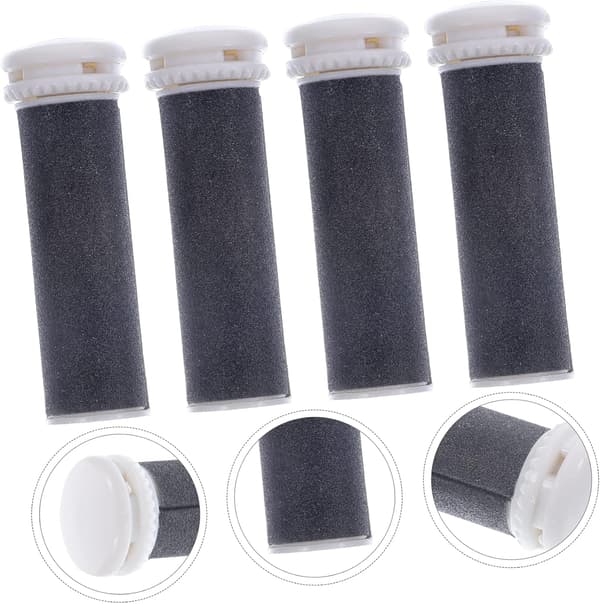 Replacement Roller Heads for Foot Callus Removal for Electric Foot File 4 Pcs