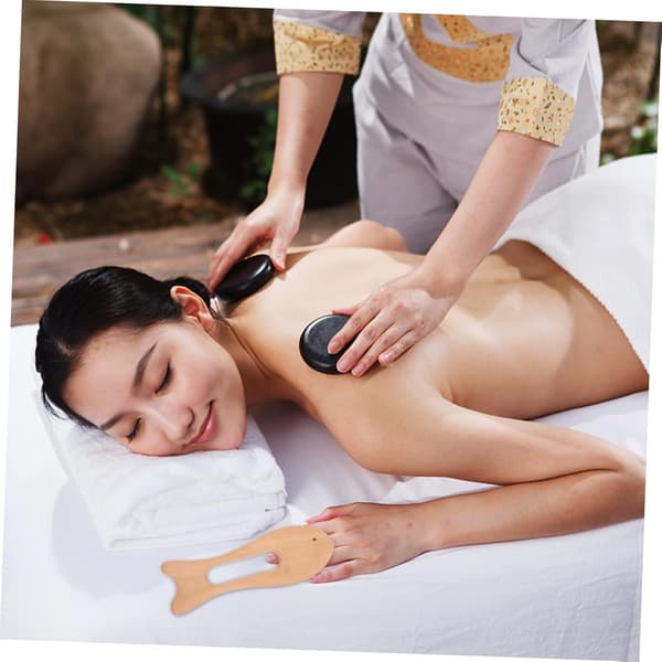 Trä Gua Sha-bräda, kroppsmassageverktyg för rygg, axlar, nacke, massageskrapa