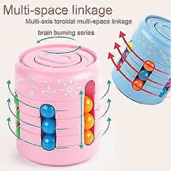 Rotating Magic Bean Toy - Magic Puzzle Beads Cube, Fingertip Toy for Desk, Educational Stress Relief Fidget{HW}