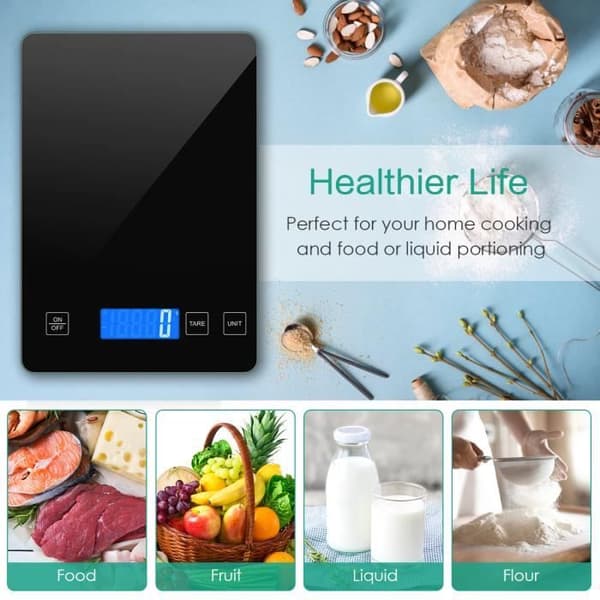 Electronic Kitchen Scale, Precision Food Scale, 10 kg/1 g, 5 Units, Tare Function and Auto Shut-Off