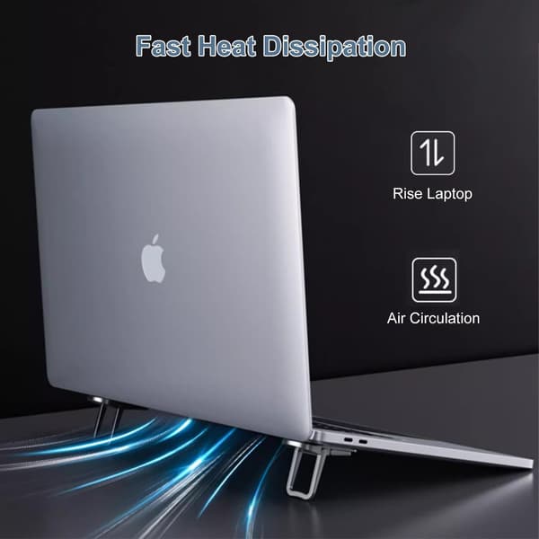 Keyboard Holder, 2 Pcs Self-Adhesive Adjustable Laptop Stand Foldable Invisible Keyboard Holder for Computer Inclined Mini Laptop Stand