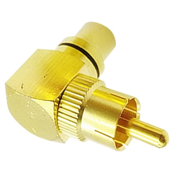 Gold-plated Copper RCA L-shaped Male Conversion Head - 90 Degree Wall Signal Line Conversion Socket
