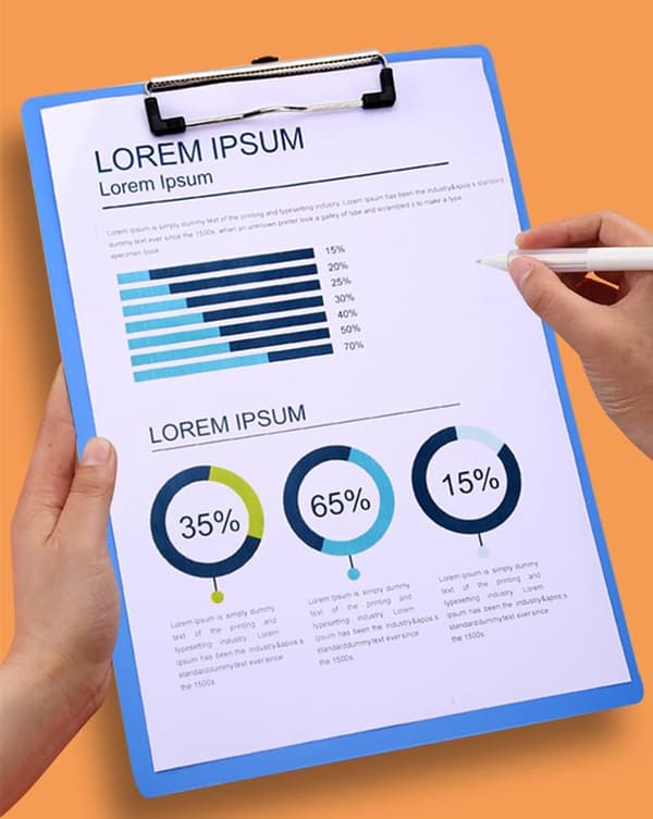 Clipboardmappar, 4-pack A4 Urklipp med Säker Fästning för Kontor och Klassrumsmaterial - Blå