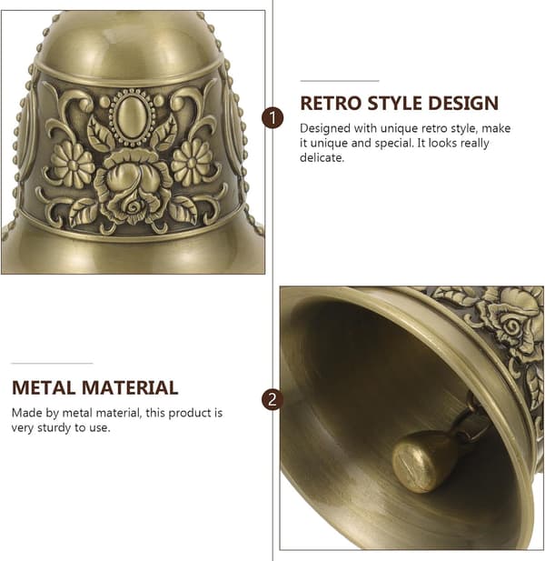 Handklocka Retro Kaffe Metall Multifunktionell Högt Ljud Bärbar Teklocka med Handtag