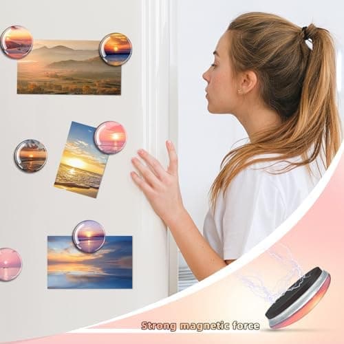 12 stk. Sunset Søde Magneter Køleskabsmagneter Glasmagnet Køleskabsmagneter Stærke Magneter til Børn Små Magneter til Whi