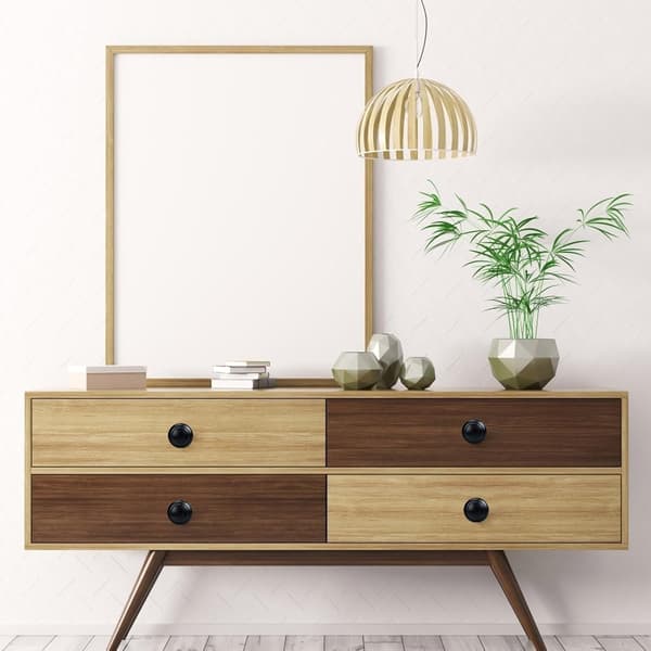 20 Sets Black Mushroom Cabinet Knobs, Stainless Steel Cabinet Handles, Easy to Install, Modern Handles