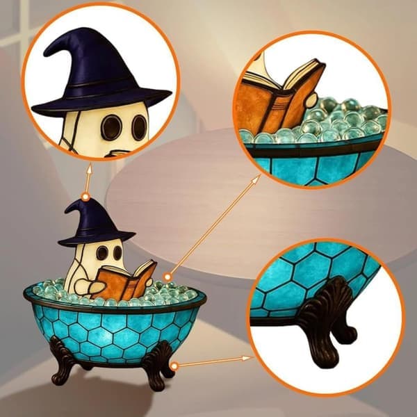Halloween Night Light - Cute Ghost Lamp for Bathtub, Perfect Halloween Decoration & Gift