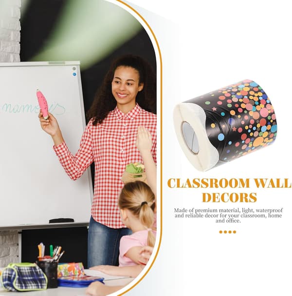 Black Bulletin Board Stickers, Removable Self-Adhesive Border Decals