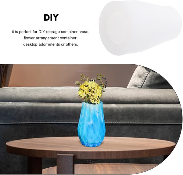 Silikone Håndværksform DIY Epoxyform Krystal Epoxyform Nem at bruge Deformeres ikke let Hvid Silikone Vaseform