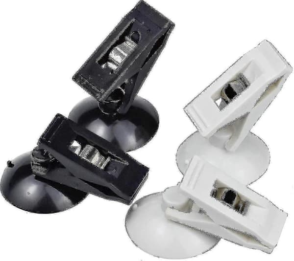 4 Pieces Suction Cup Clips Round Suction Cup Clamps Metal Holder Reusable Strong Window Car Card Suction Cup Holder