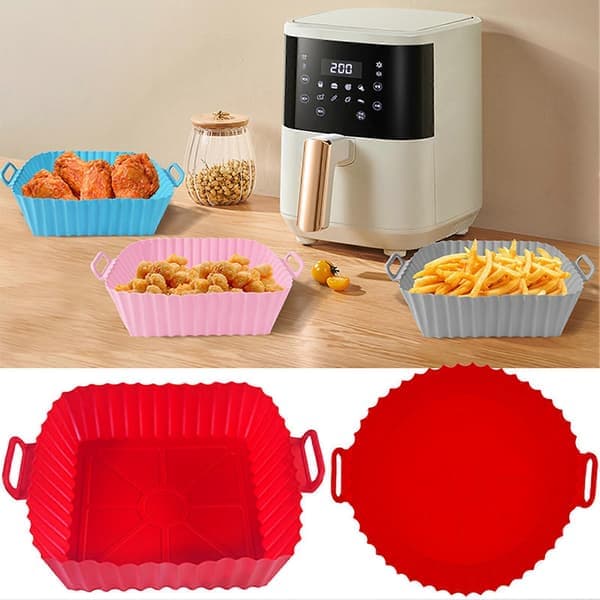 Airfryer Silikone Bageform Genanvendelig Silikone Airfryer Foringsbakke Erstatning Airfryer Tilbehør A