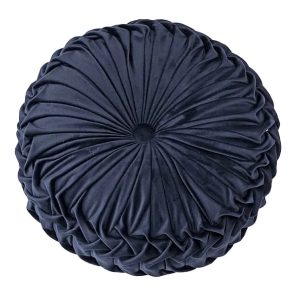 Rund pude, boligindretning, sammenklappelig rund pude, pude, sofa, seng, bil, blå, 35*10cm
