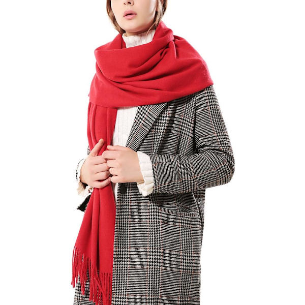 Women's Thick Soft Pashmina Shawl Wrap Scarf Warm Solid Color Stole