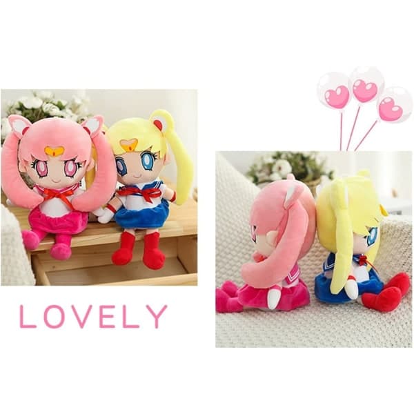 Sailor Moon pehmolelu Tsukino Usagi Chibiusa pehmolelu 25 cm